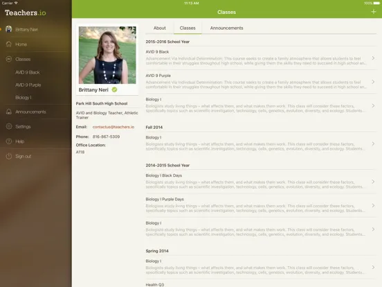 ภาพหน้าจอของ Teachers.io iPad 