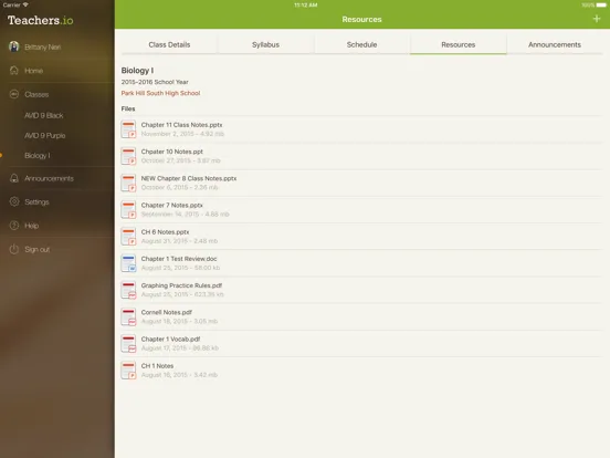ภาพหน้าจอของ Teachers.io iPad 