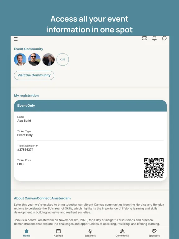Capturas de pantalla de Instructure Events iPad 