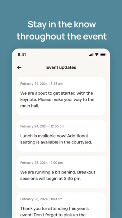 Capturas de pantalla de Instructure Events
