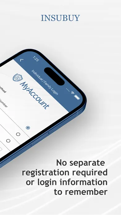 Ảnh chụp màn hình của Insubuy MyAccount