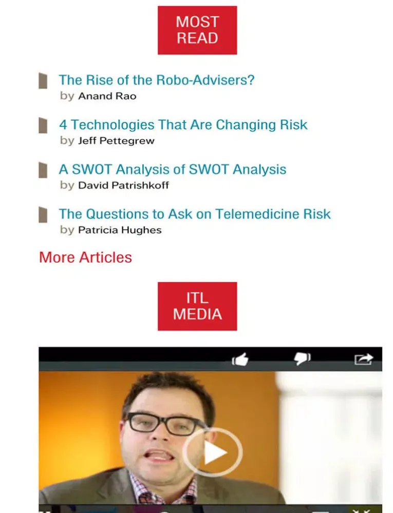 Insurance Thought Leadership - Strategy, Publishing, Promotion and Reporting iPad  스크린샷
