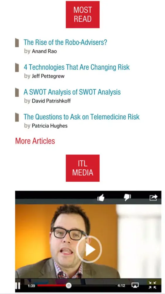 Insurance Thought Leadership - Strategy, Publishing, Promotion and Reporting 스크린샷