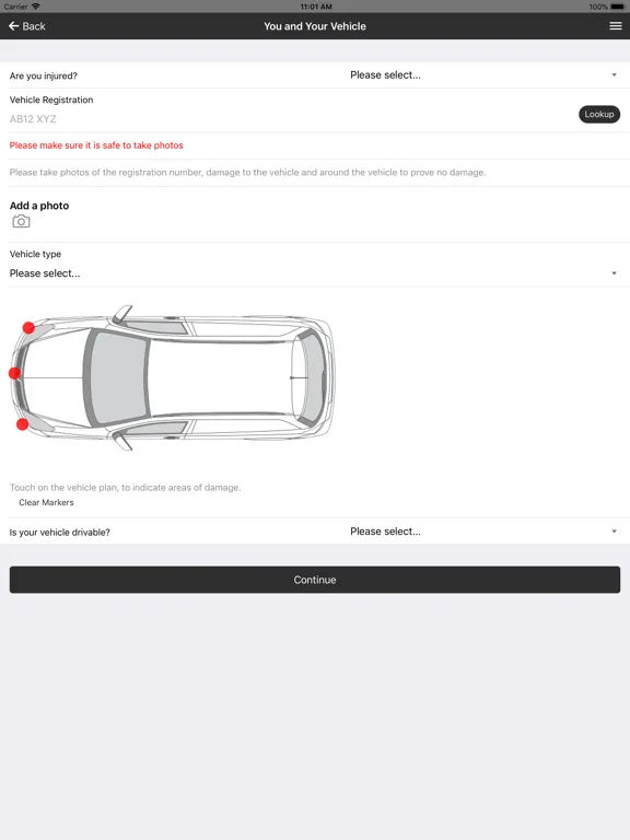 Todd & Cue Ltd Claims App iPad  Ekran Görüntüleri