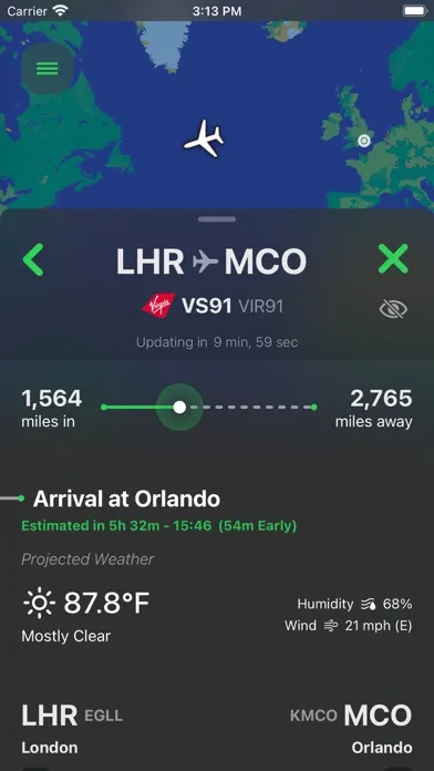 Screenshot di Flight Tracker