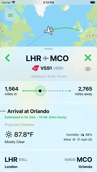 Screenshot di Flight Tracker