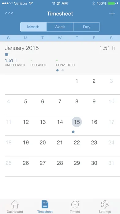Screenshot di Intapp Time for BlackBerry