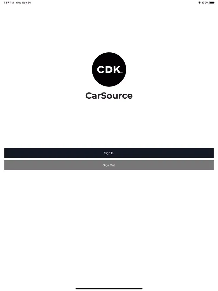 Zrzuty ekranu CDK CarSource iPad 