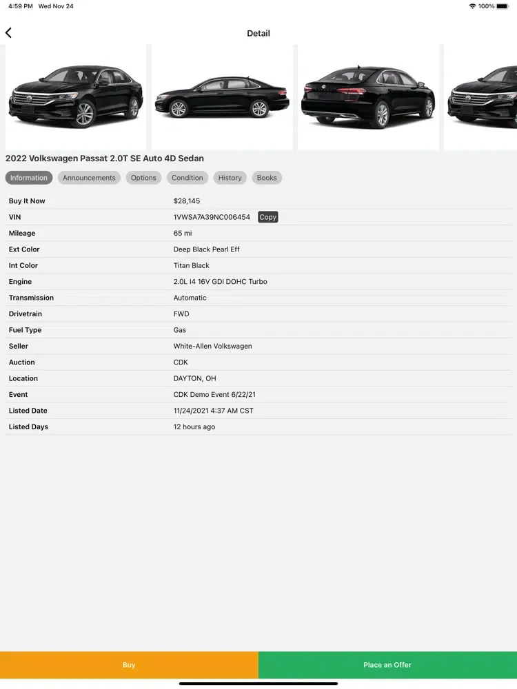 Zrzuty ekranu CDK CarSource iPad 