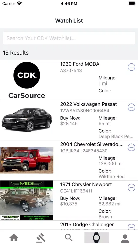 Zrzuty ekranu CDK CarSource