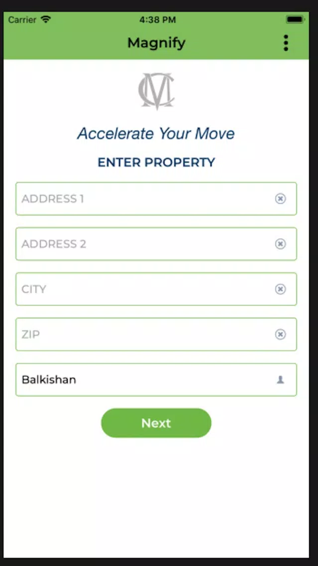 Ảnh chụp màn hình của Magnify Properties