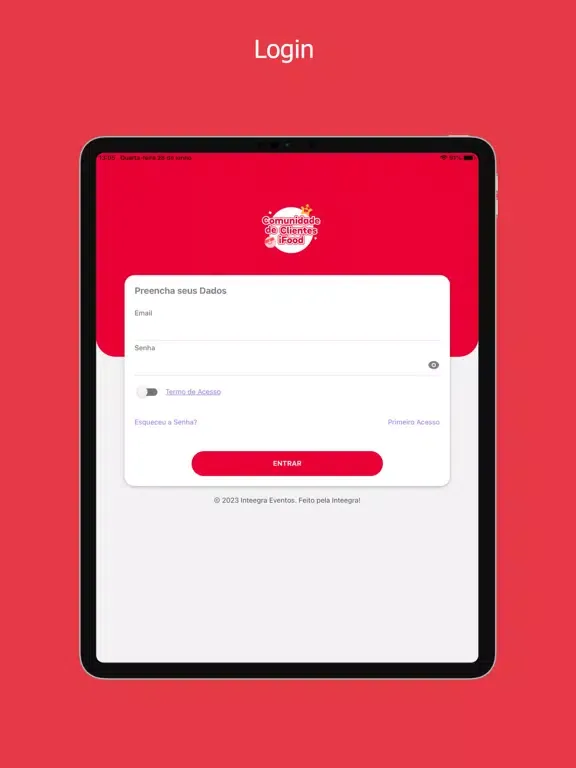 صور Comunidade de Clientes iFood iPad 