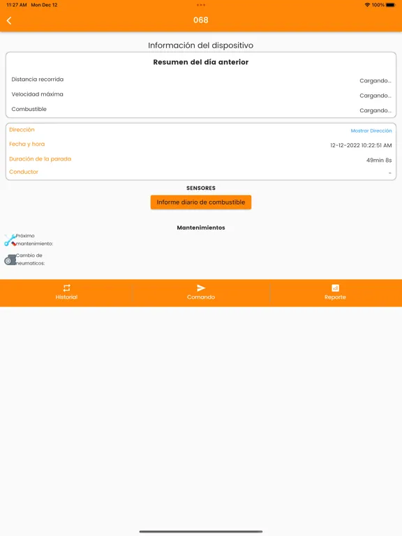 GPS EFICAR iPad  स्क्रीनशॉट