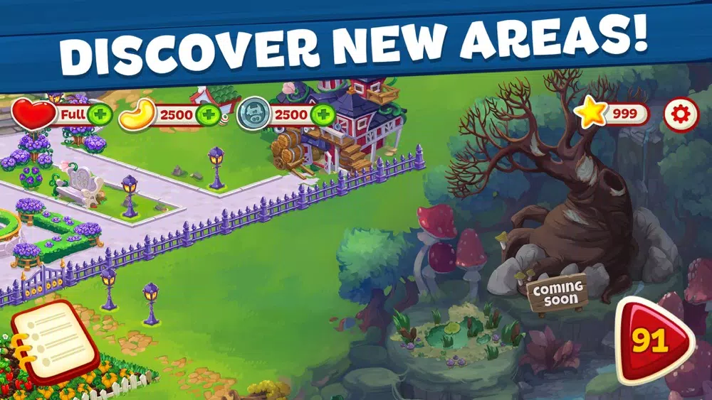 ภาพหน้าจอของ Wild Farm Match-3 Adventure