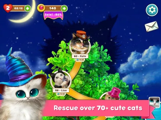 Cute Cats: Magic Adventure iPad 应用截图
