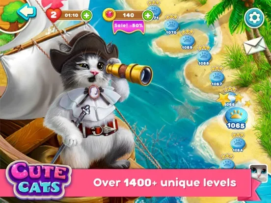 Cute Cats: Magic Adventure iPad 应用截图