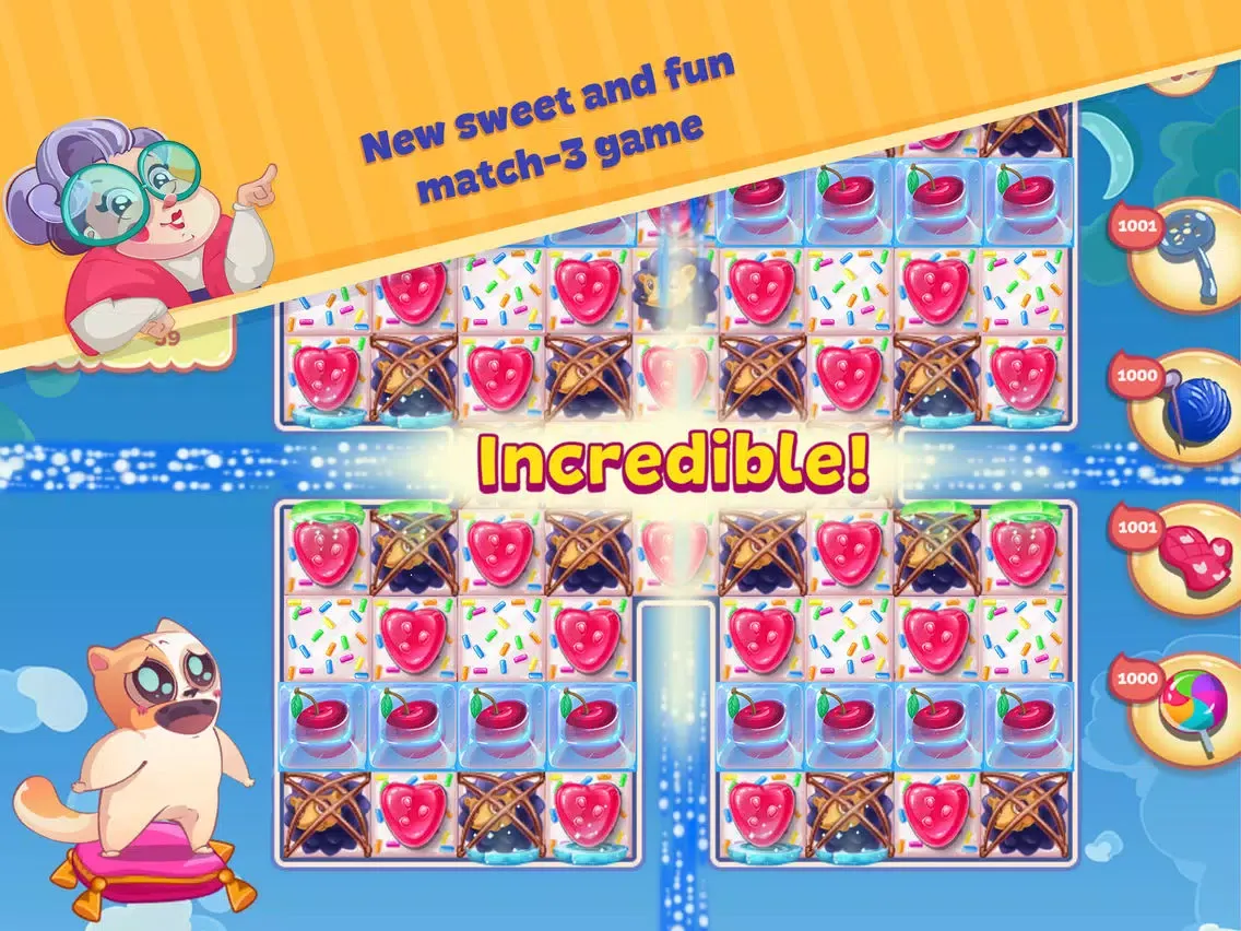 Sweety Kitty: Match-3 Game iPad  স্ক্রিনশট