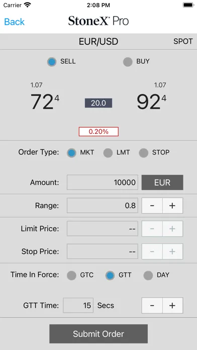 Tangkapan layar StoneX Pro