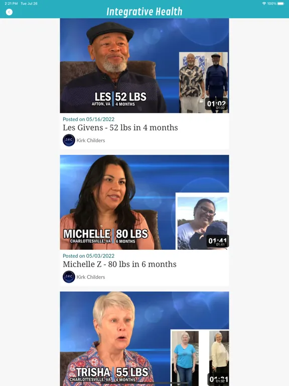 Captures d'écran de Integrative Health Center iPad 