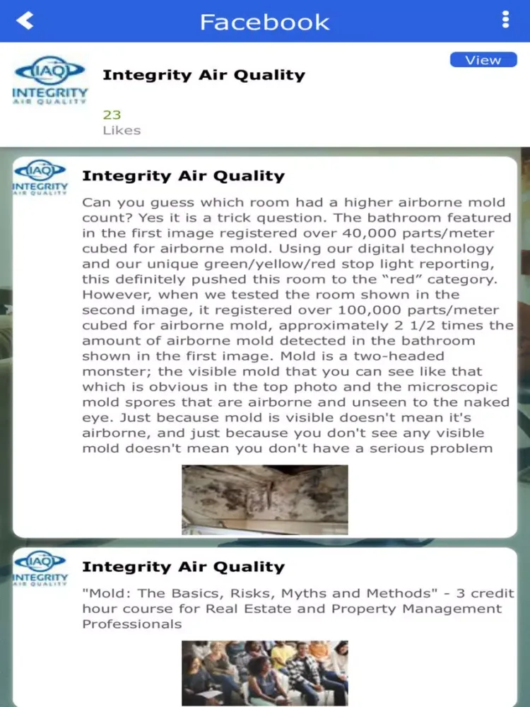 Integrity Air Quality iPad 应用截图