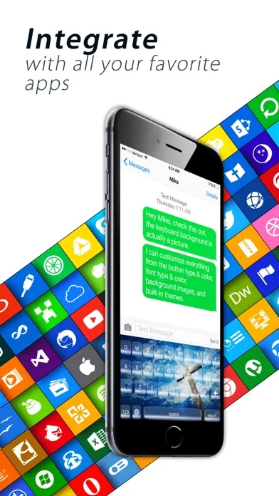 Bible Keyboard Background Inspirational Color Themes for iPhone, iPad, iPod Screenshots