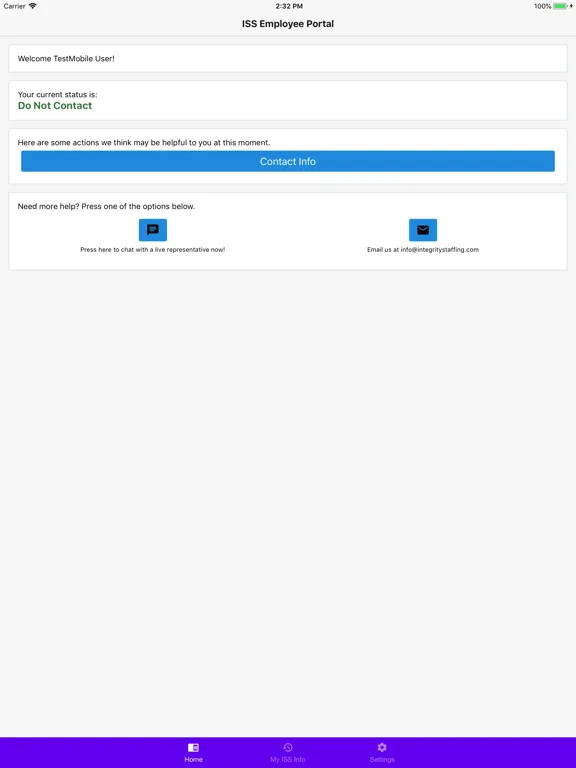 Integrity Employee Portal iPad 应用截图