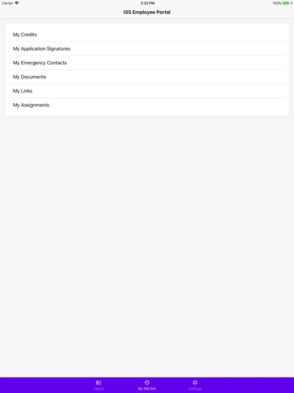 Integrity Employee Portal iPad 应用截图