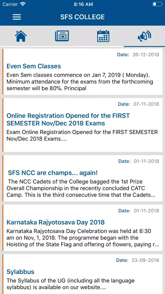 Tangkapan skrin SFS COLLEGE