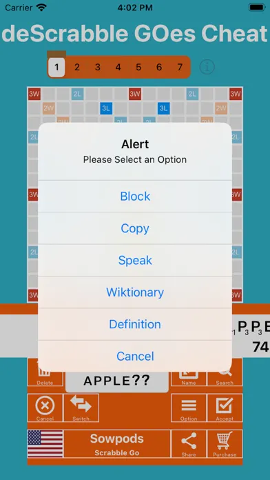 Capturas de pantalla de Descrabble Goes Cheat & Solver
