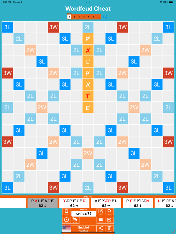 Zrzuty ekranu WordFeud Cheat & Helper iPad 
