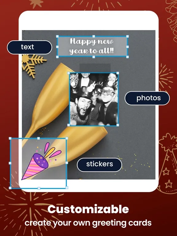 Capturas de pantalla de Happy New Year - Photo Frames iPad 