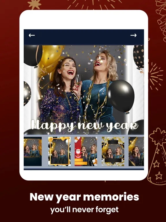 Capturas de pantalla de Happy New Year - Photo Frames iPad 