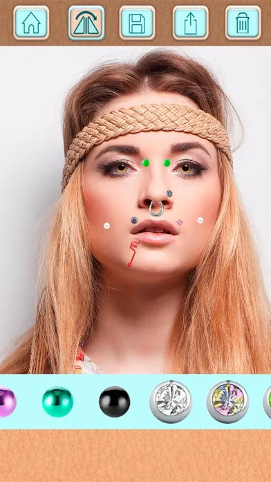 Capturas de tela do Piercing Photo Editor - Stickers and Beauty Salon