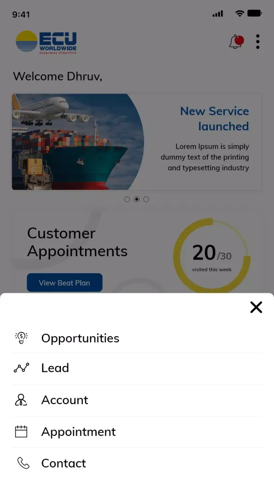 ECU Sales Accelerator App سکرین شاٹس