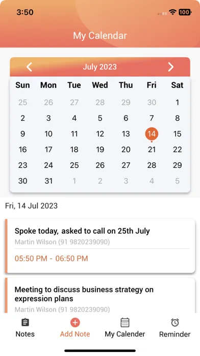 ReachMe Visiting Card Scanner Screenshots