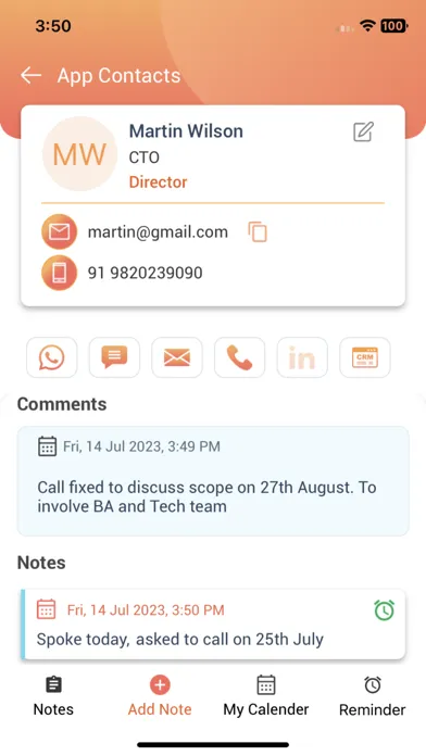 ReachMe Visiting Card Scanner Screenshots