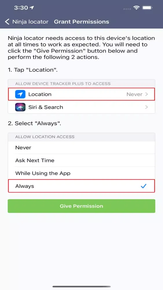 Captures d'écran de Ninja Locator - Device Tracker