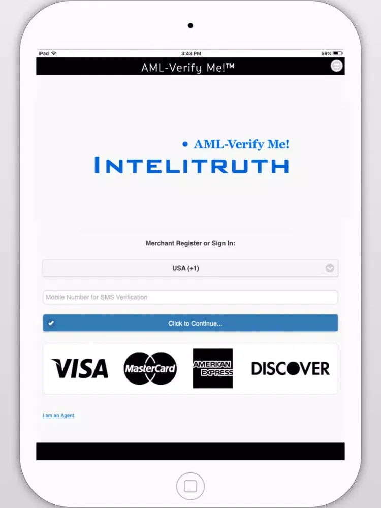 AML-Verify Me! ™ iPad  Ekran Görüntüleri
