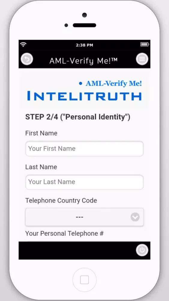 AML-Verify Me! ™ Ekran Görüntüleri