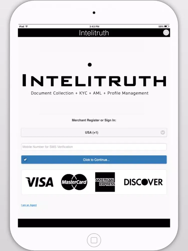KYC/AML Compliant On•Boarding iPad  Screenshots