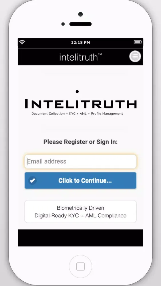 KYC/AML Compliant On•Boarding Screenshots