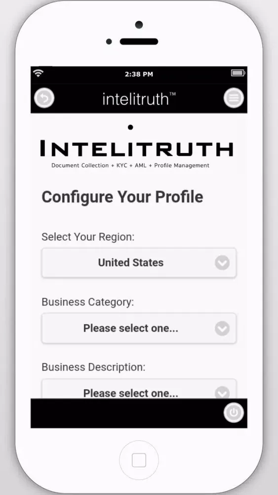 KYC/AML Compliant On•Boarding Screenshots