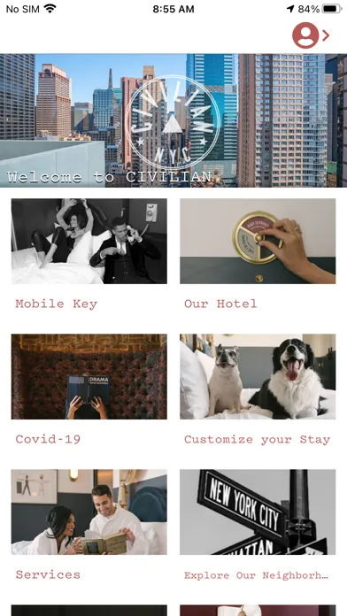 Capturas de tela do CIVILIAN Hotel