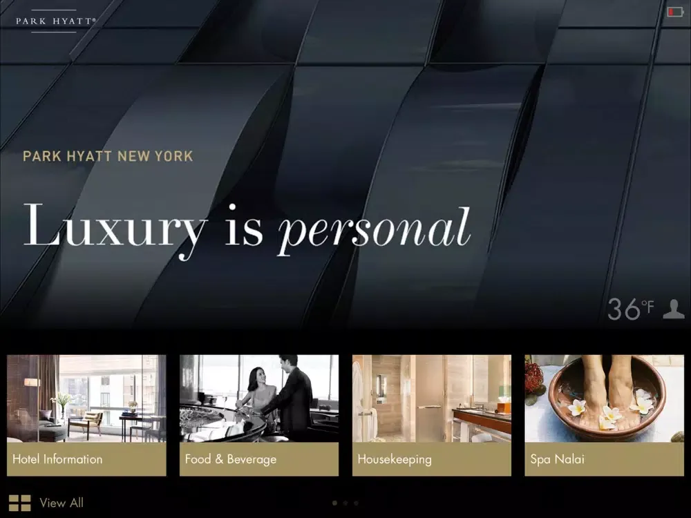 Screenshot di Park Hyatt New York iPad 
