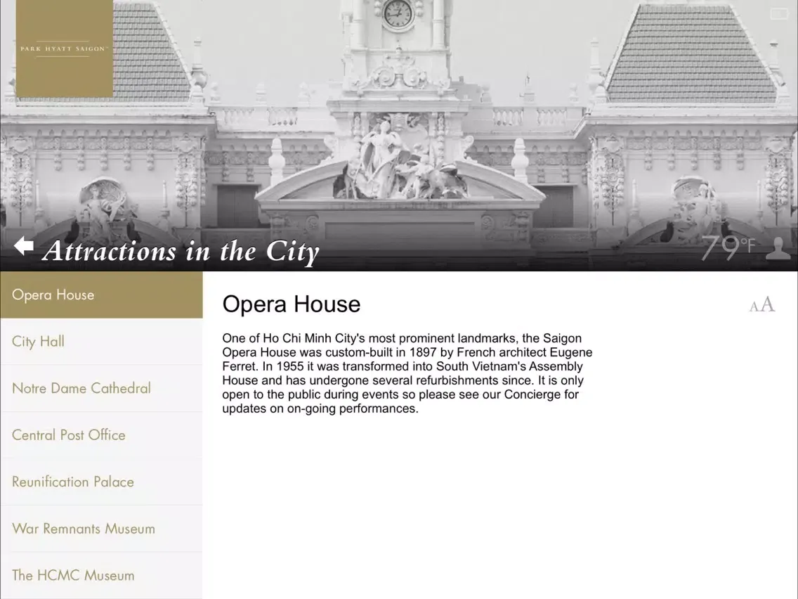 Capturas de pantalla de Park Hyatt Saigon iPad 