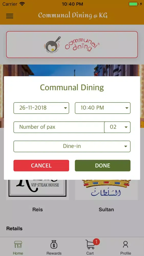 Tangkapan layar Communal Dining @ Kampong Glam