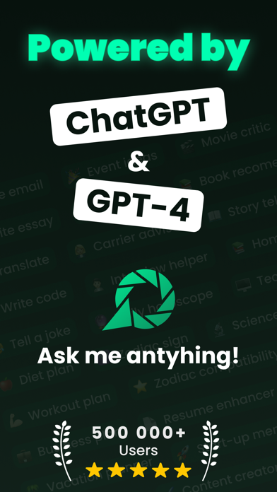 Captures d'écran de Chatbot - GPT 4 0, Ask AI Chat
