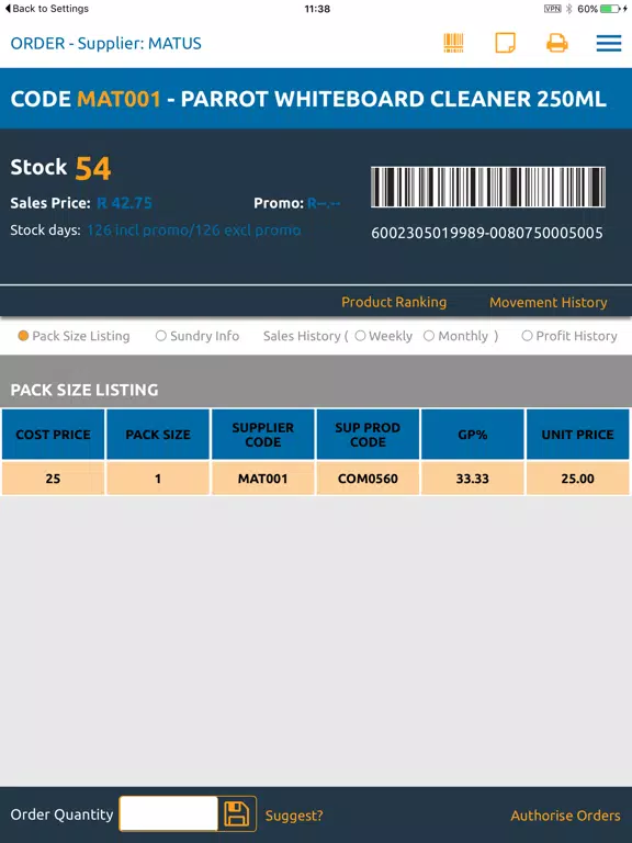 Tangkapan layar IntellistoX iPad 