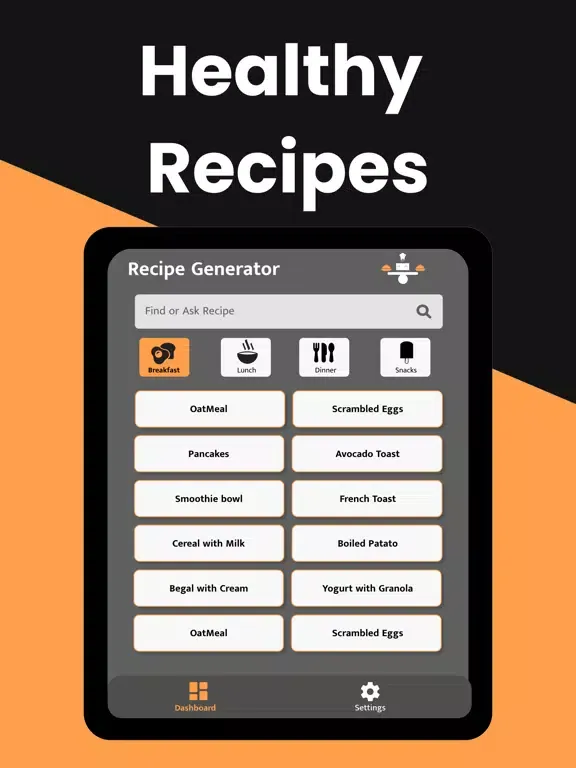 AI Chat Bot- Recipes Assistant iPad  Screenshots