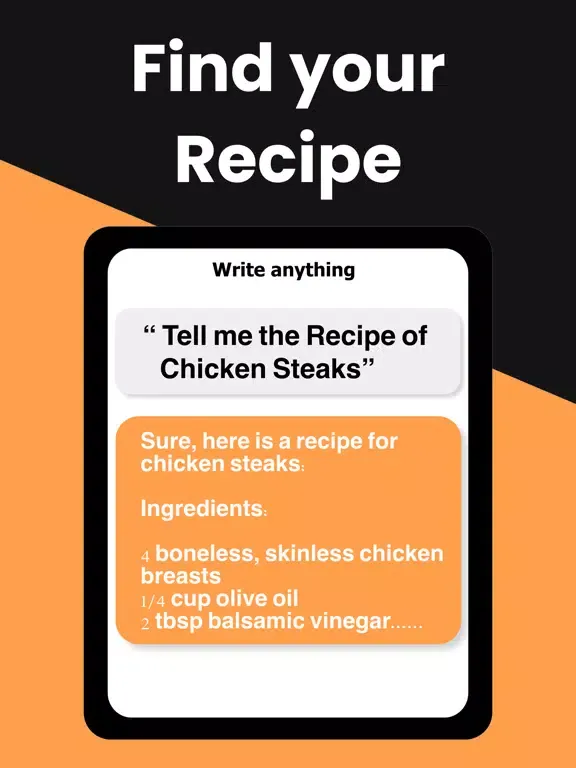 AI Chat Bot- Recipes Assistant iPad  Screenshots